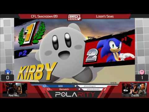 CFL Smackdown 89 WiiU - KingWill (Sonic) vs Zae26 (Kirby, Bowser) - Losers Semis