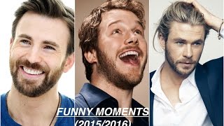 Chris Evans,Chris Hemsworth,Chris Pratt (FUNNY MOMENTS)