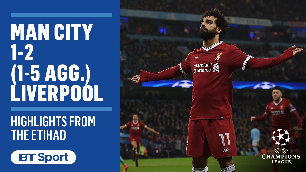 Man City 1-2 Liverpool: Champions League Highlights (Jesus, Salah, Firmino) - YouTube