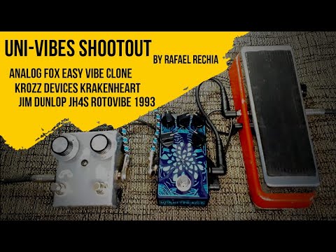 UniVibes Shootout: Analog Fox Easy Vibe vs Krozz Devices Krakenheart vs Dunlop Jh4s Rotovibe 1993
