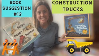 Book Suggestion #12: Construction Truck Books and Puzzle Activities to work on Language Speech Help