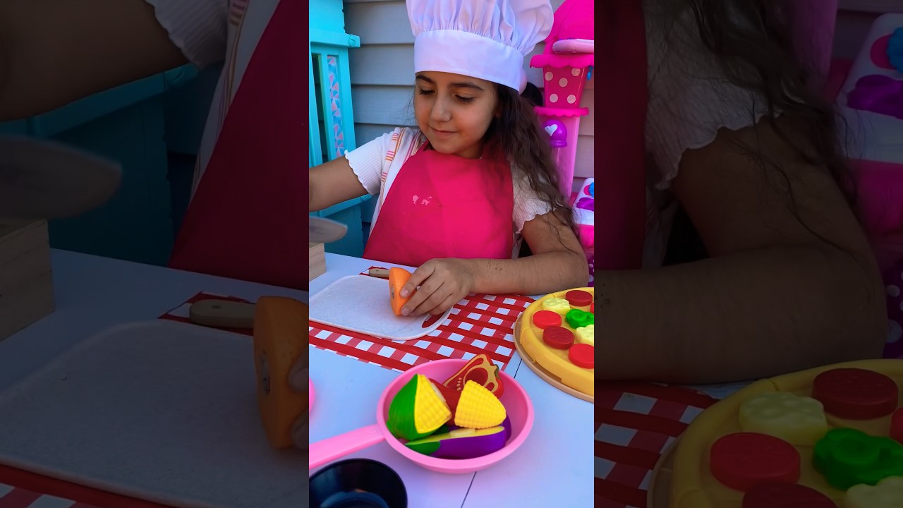 Cutting Food Toys Learn Vegetables 🥕 and Fruit🍊Names Good Habits for Kids #pretendplay #kidslearn