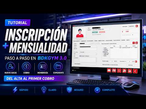 Miniatura del video Cómo Inscribir un Socio y Cobrar la Mensualidad