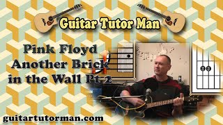 Another Brick In The Wall Pt 2 - Pink Floyd - Acoustic Rhythm Guitar Tutorial (ft. my son Jason)