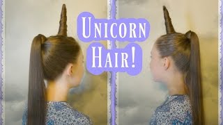 Unicorn Hairstyle Tutorial For Halloween or Crazy Hair Day!