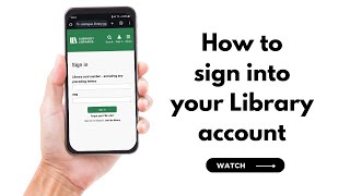 How to sign into your Library account