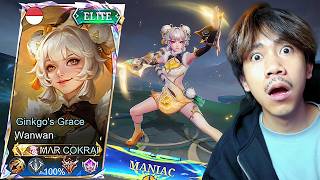 Download lagu REVIEW SKIN ELITE WANWAN GINKGO'S GRACE CUMA 60 DIAMOND AUTO MANIAC - Mobile legends mp3