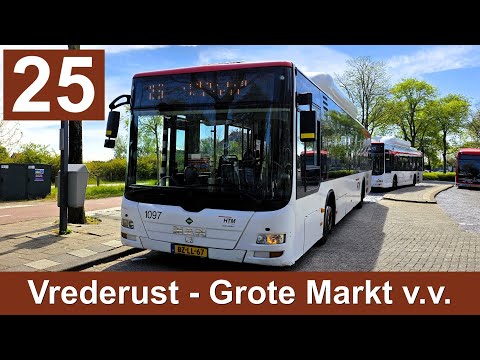 HTM lijn 25: Vrederust - Grote Markt v.v. | Omleiding | HTM 1097 | 2025