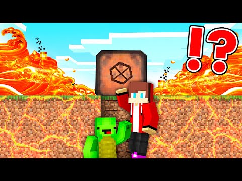 JayJay & Mikey - Minecraft - Epic Lava Tsunami VS Secret Bunker JJ and Mikey in Minecraft - Maizen