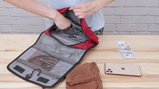 Універсальна текстильна чоловіча сумка на два відділення 20659