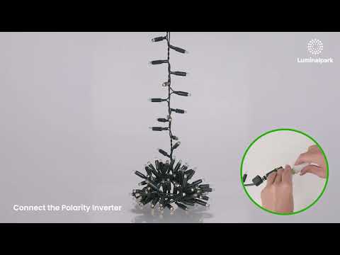 Hängende Lichterband Connect ProLine 36V, warmweiß, grünes Kabel (LP75730)