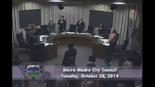 preview picture of video 'Regular Sierra Madre City Council Meeting'