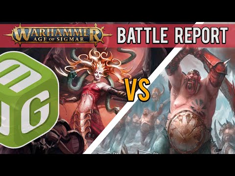 Daughters of Khaine vs Ogor Mawtribes Age of Sigmar 3rd Edition Battle Report Ep 53