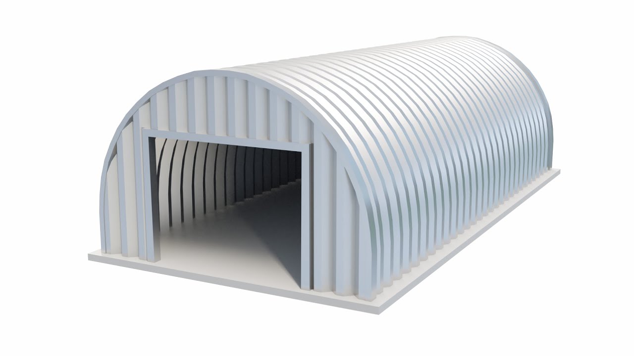 Metal Farm Shed 3D Model
