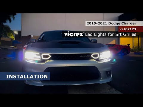 Vicrez LED Lights for SRT Grilles vz102173| Dodge Charger 2015-2021| Installation