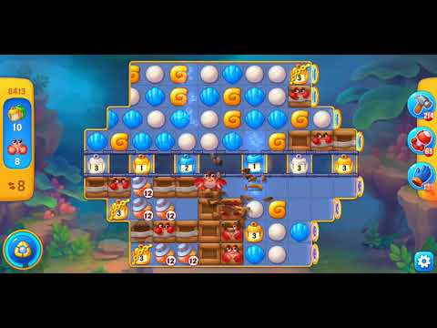 Fishdom. 8413 level no boosters and diamonds. 14 moves