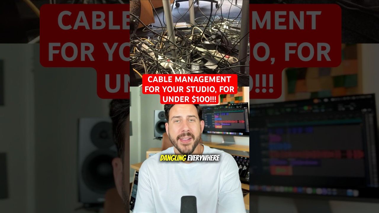 Cable Management For Your Studio.. #studio #homestudio #desksetup #producer #audioengineer #cable