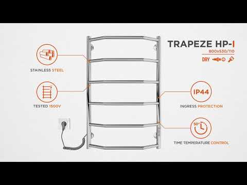 Электрический полотенцесушитель Mario Трапеция-I TR 2.3.2815.10.P (4820111356638, 800x530, хром/сатин/белый глянец/черный матовый/золото/бронза, универсальный, с таймером)