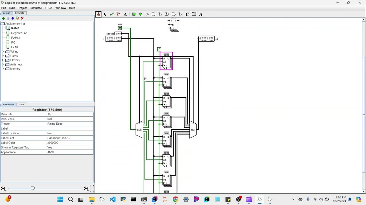 Custom RAM and Program Counter Demo
