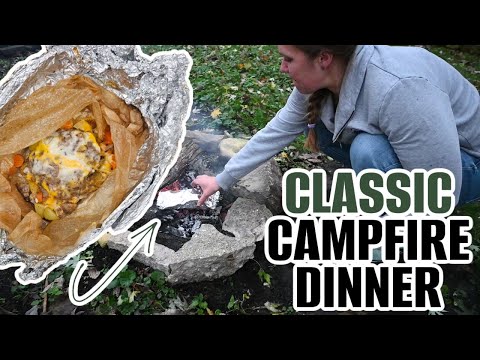 Cheeseburger Foil Packet Hobo Dinner - Easy Camping Dinner to Cook over the Campfire or Grill!
