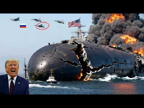 2 hours ago! A US stealth submarine was brutally destroyed by a Russian Yak 141, look what happened!