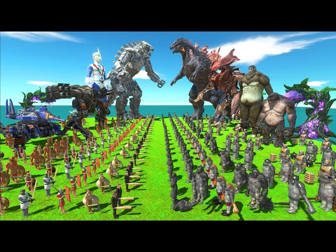 Modern War - Team MechaGodzilla 2021 + Zone Fighter VS Team Gojira Kaiju + Raijin Pacific Rim