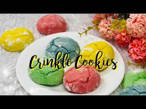 How to make Pastel Colored Crinkle Cookies | Chef Darlene