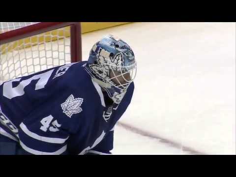 Jonathan Bernier highlight reel save in preseason! Sept 22, 2013 TOR vs BUF