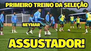“TÁ TODO MUNDO MUITO ASSUSTADO..FOI O PRIMEIRO TREINO..” AS IMAGENS CHOCANTES COM NEYMAR NA SELEÇÃO 
