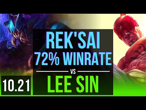REK'SAI vs LEE SIN (JUNGLE) (DEFEAT) | 72% winrate, 9/2/11, Dominating | EUW Grandmaster | v10.21