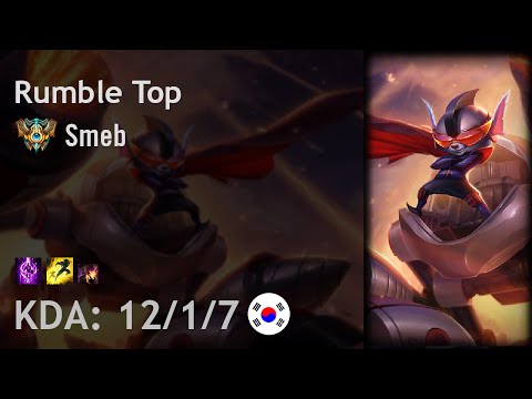 Rumble Top vs Gnar - Smeb - KR Challenger Patch 6.17