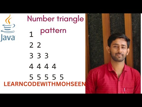 Pattern Program 15 55 Number Pattern In Java Triangle Pattern In Java