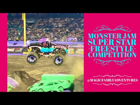 MONSTER JAM SUPERSTAR CHALLENGE Freestyle Competition & Final Results Angel Stadium Anaheim 11/11/23