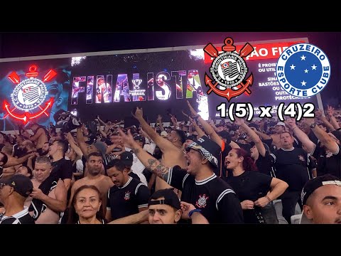 Corinthians 1(5) x (4)2 Cruzeiro - Copa do Brasil 2025 - react da torcida no estádio