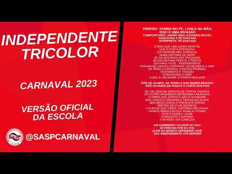 Carnaval 2023: confira o samba da Independente Tricolor, com Pê Santana