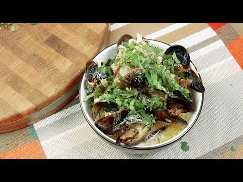 Drunken Mussels Recipe | Mussels Steamed in a Garlic | Cookery School
