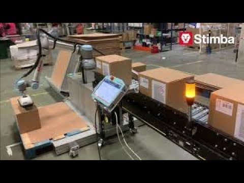 Paletizačný cobot Palco | samozarovnávajúci dopravník