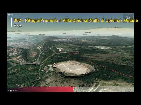 Virtual hike Yellow Via Alpina B02 - Rifugio Premuda » Villa Opicina (Sella di Opicina) / Opčine