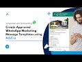 Create Approved WhatsApp Marketing Message Templates using AdsEra