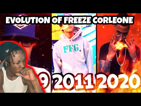 AMERICAN REACTS TO  L'EVOLUTION DE FREEZE CORLEONE [2009-2020] FRENCH DRILL RAP