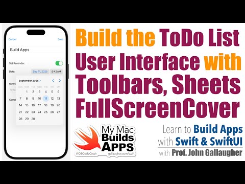 Ch. 5.3: Sheets, Lists, and Building the To Do List User Interface