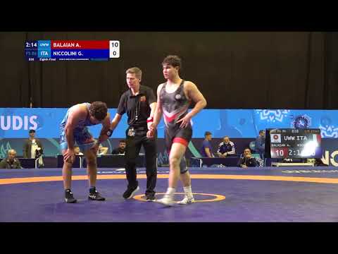 FS 86KG 1/8 Round | Arsen Balaian (Uww) Vs Gabriele Niccolini (Ita) | U23 World Championship 2025