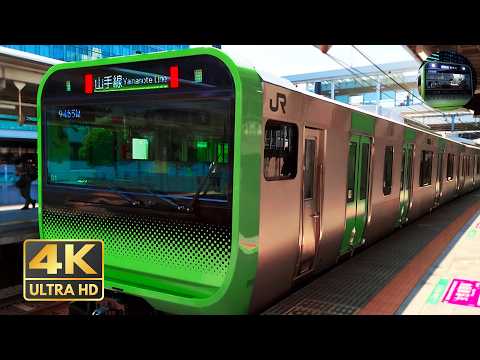 4 Hours of Tokyo Yamanote Line Rides | Multi-Station JR Train Journey 4K
