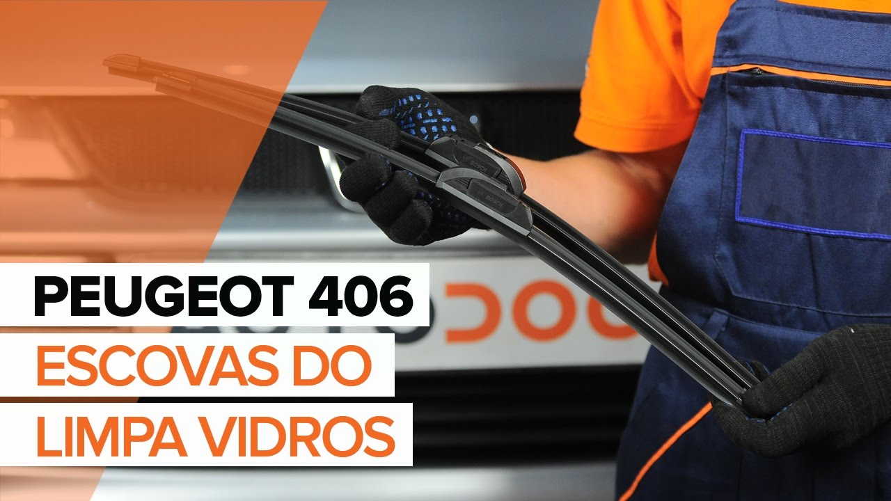 Como mudar escovas do limpa vidros da parte dianteira em Peugeot 406 sedan - guia de substituição