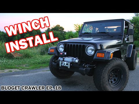 Warn WINCH INSTALL on the JEEP TJ | Budget Crawler Ep. 18