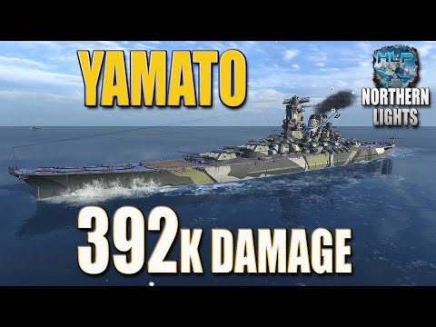 Battleship Yamato, huge 392k damage - World of Warships
