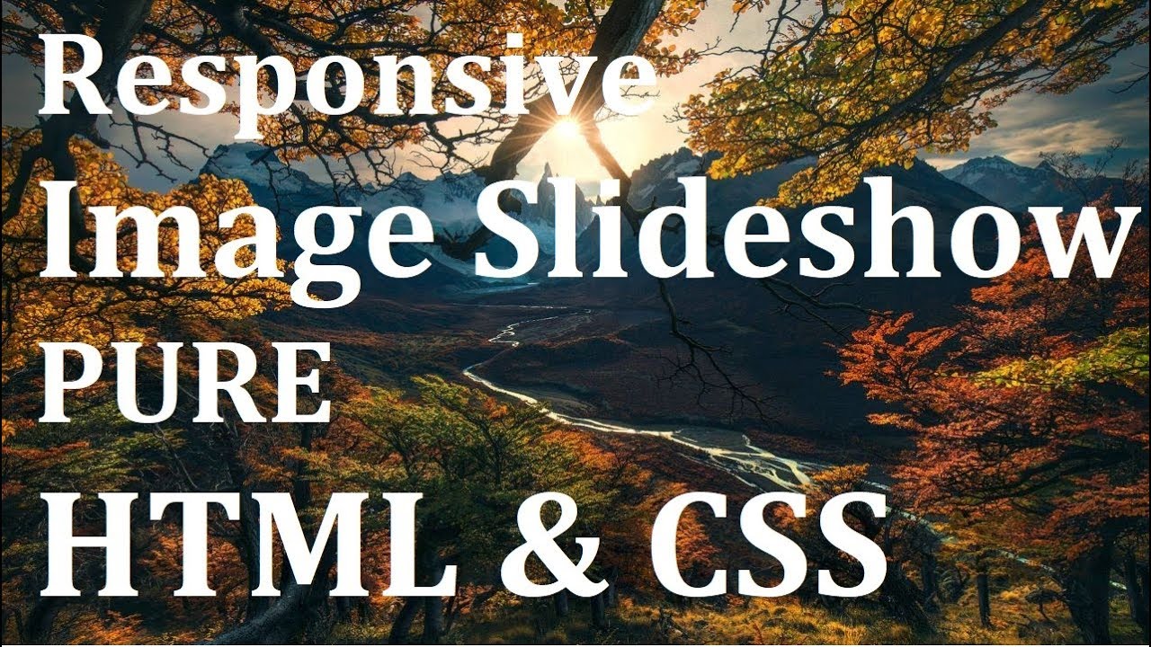 Responsive Image Slideshow in HTML and CSS | PURE CSS | Learn HTML and CSS