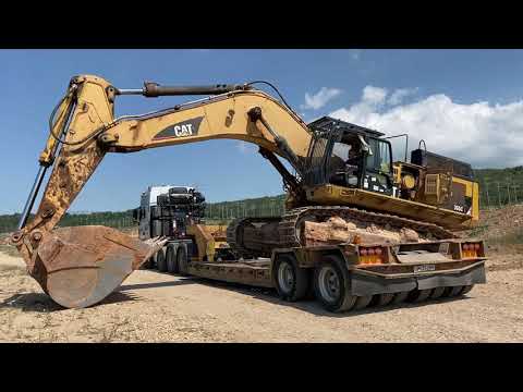 Loading And Transporting The Caterpillar 365C Excavator - Fasoulas Heavy Transports