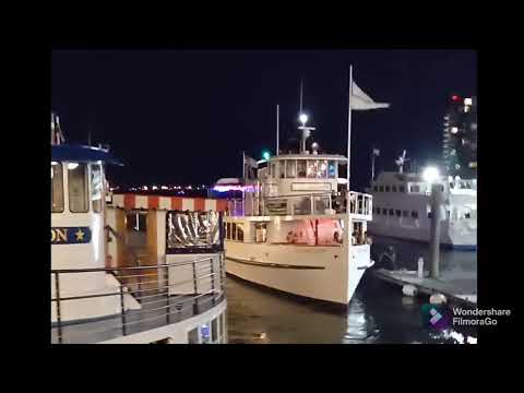 BOSTON HARBOR WALK NIGHT LIFE VIEW LIGHTING