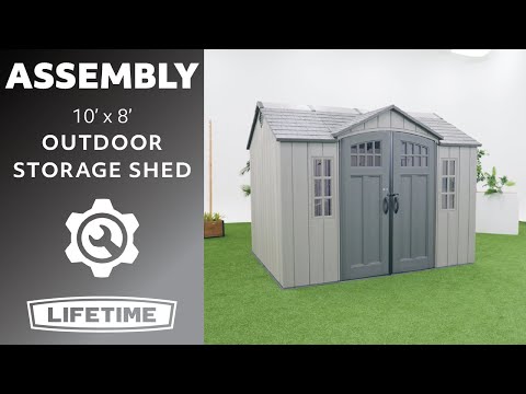 Lifetime 10' x 8' Outdoor Storage Shed (Models 60334, 60459U, 60459, 60393, 60405) - Assembly Instructions